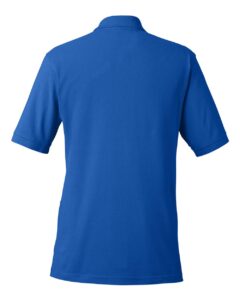 Harriton M200 Men’s Pique Polo – True Royal (back)