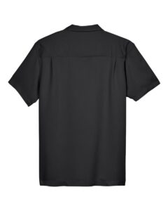 Harriton M570 Men’s Bahama Cord Camp Shirt – Black (back)