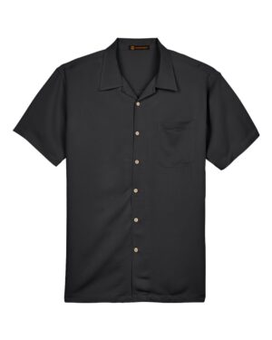Harriton M570 Men’s Bahama Cord Camp Shirt – Black