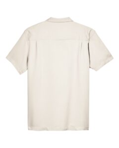 Harriton M570 Men’s Bahama Cord Camp Shirt – Cream (back)