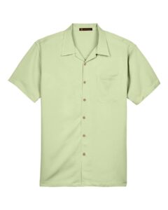 Harriton M570 Men’s Bahama Cord Camp Shirt – Green Mist