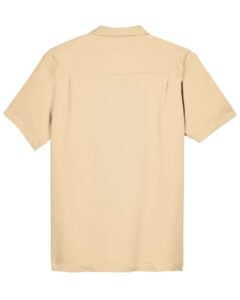 Harriton M570 Men’s Bahama Cord Camp Shirt – Sand (back)