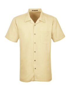 Harriton M570 Men’s Bahama Cord Camp Shirt – Sand