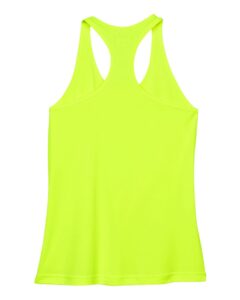 Team 365 TT11WRC Women’s Zone Performance Racerback Tank – Safety Yellow (back)