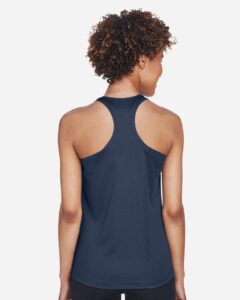 Team 365 TT11WRC Women’s Zone Performance Racerback Tank – Sport Dark Navy (on model back)