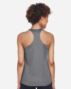 Team 365 TT11WRC Women’s Zone Performance Racerback Tank – Sport Graphite (on model back)