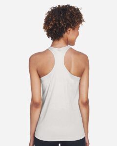 Team 365 TT11WRC Women’s Zone Performance Racerback Tank – Sport Silver (on model back)