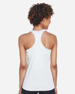 Team 365 TT11WRC Women’s Zone Performance Racerback Tank – White (on model back)