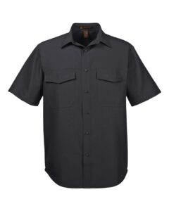Harriton M580 Men’s Key West Short Sleeve Performance Staff Shirt – Black