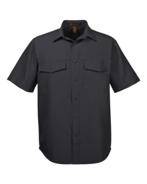 Harriton M580 Men’s Key West Short Sleeve Performance Staff Shirt – Black