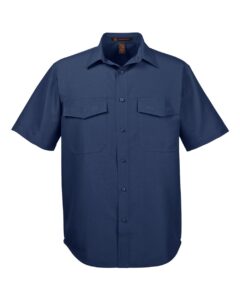 Harriton M580 Men’s Key West Short Sleeve Performance Staff Shirt – Navy