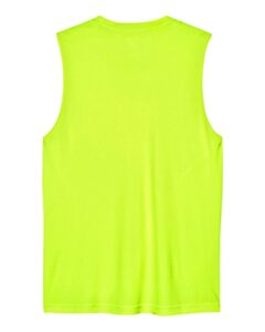Team 365 TT11M Men’s Zone Performance Muscle T-Shirt – Safety Yellow (back)