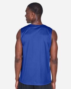 Team 365 TT11M Men’s Zone Performance Muscle T-Shirt – Sport Royal (on model back)