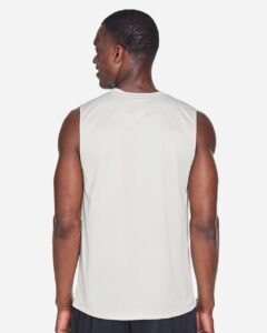 Team 365 TT11M Men’s Zone Performance Muscle T-Shirt – Sport Silver (on model back)