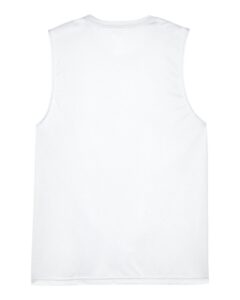 Team 365 TT11M Men’s Zone Performance Muscle T-Shirt – White (back)