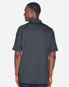 Harriton M211 Men’s Advantage Tactical Performance Polo – Dark Charcoal (on model back)