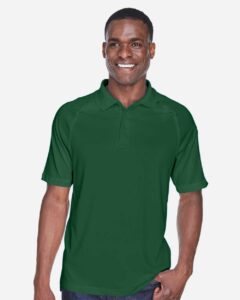 Harriton M211 Men’s Advantage Tactical Performance Polo – Dark Green (on model)