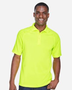 Harriton M211 Men’s Advantage Tactical Performance Polo – Safety Yellow (on model)