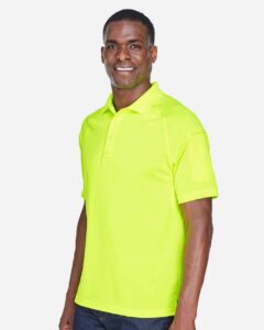 Harriton M211 Men’s Advantage Tactical Performance Polo – Safety Yellow (on model side)