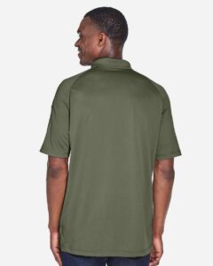 Harriton M211 Men’s Advantage Tactical Performance Polo – Tactical Green (on model back)