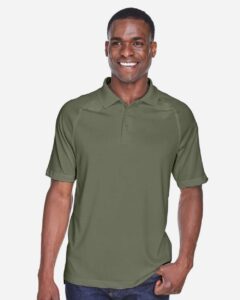 Harriton M211 Men’s Advantage Tactical Performance Polo – Tactical Green (on model)