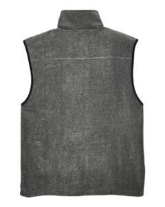 Harriton M985 Unisex Fleece Full-Zip Vest – Charcoal (back)