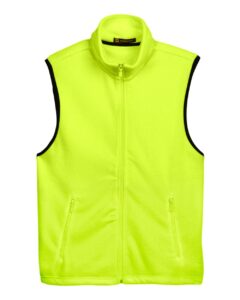Harriton M985 Unisex Fleece Full-Zip Vest – Safety Yellow