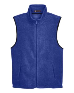 Harriton M985 Unisex Fleece Full-Zip Vest – True Royal