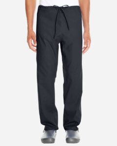 Harriton M898 Unisex Restore Scrub Pants – Black (on model)