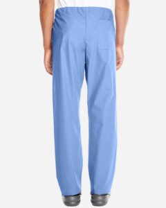 Harriton M898 Unisex Restore Scrub Pants – Ciel Blue (on model back)