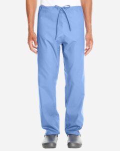 Harriton M898 Unisex Restore Scrub Pants – Ciel Blue (on model)