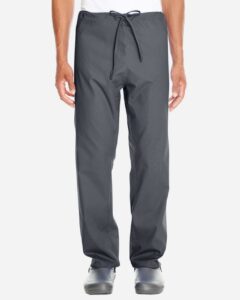 Harriton M898 Unisex Restore Scrub Pants – Dark Charcoal (on model)