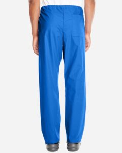 Harriton M898 Unisex Restore Scrub Pants – True Royal (on model back)