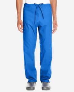 Harriton M898 Unisex Restore Scrub Pants – True Royal (on model)
