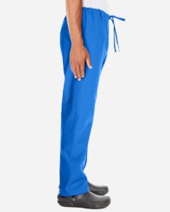 Harriton M898 Unisex Restore Scrub Pants – True Royal (on model side)