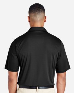Team 365 TT51 Men’s Zone Performance Polo – Black (on model back)