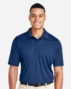 Team 365 TT51 Men’s Zone Performance Polo – Sport Dark Navy (on model)