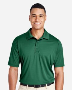 Team 365 TT51 Men’s Zone Performance Polo – Sport Forest (on model)
