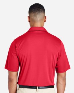 Team 365 TT51 Men’s Zone Performance Polo – Sport Red (on model back)