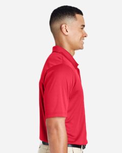 Team 365 TT51 Men’s Zone Performance Polo – Sport Red (on model side)
