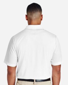 Team 365 TT51 Men’s Zone Performance Polo – White (on model back)