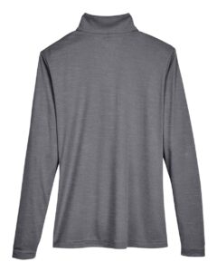 Team 365 TT31HW Women’s Zone Sonic Heather Performance Quarter-Zip Pullover – Dark Grey Heather (back)