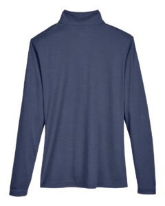 Team 365 TT31HW Women’s Zone Sonic Heather Performance Quarter-Zip Pullover – Sport Dark Navy Heather (back)