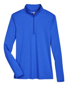 Team 365 TT31HW Women’s Zone Sonic Heather Performance Quarter-Zip Pullover – Sport Royal Heather