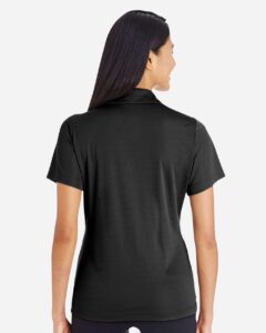 Team 365 TT51W Women’s Zone Performance Polo – Black (on model back)
