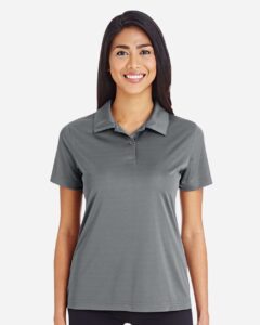 Team 365 TT51W Women’s Zone Performance Polo – Sport Graphite (on model)