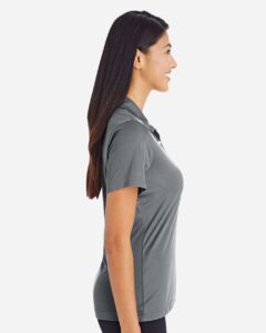 Team 365 TT51W Women’s Zone Performance Polo – Sport Graphite (on model side)