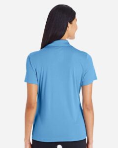 Team 365 TT51W Women’s Zone Performance Polo – Sport Light Blue (on model back)