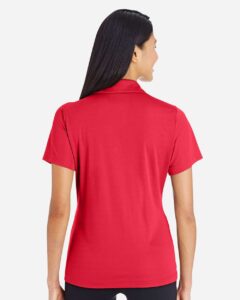 Team 365 TT51W Women’s Zone Performance Polo – Sport Red (on model back)