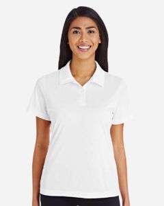 Team 365 TT51W Women’s Zone Performance Polo – White (on model)